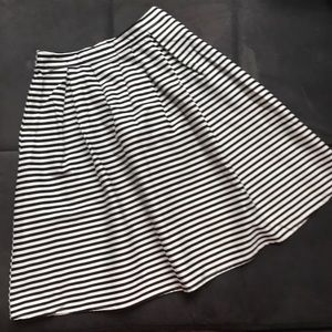 Do & Be black and white striped A line skirt